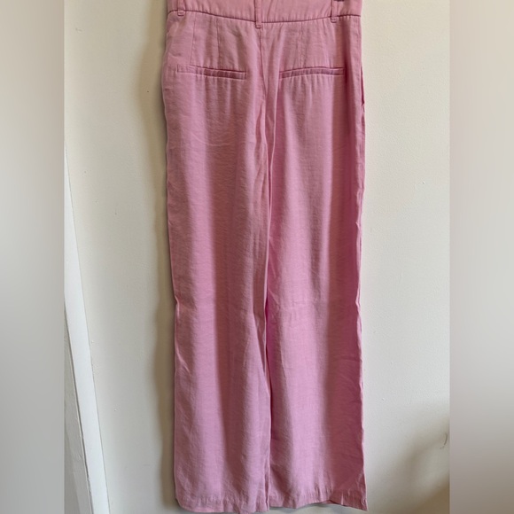 Zara Pink High Waist Wide Leg Trousers Size Small - Picture 2 of 8